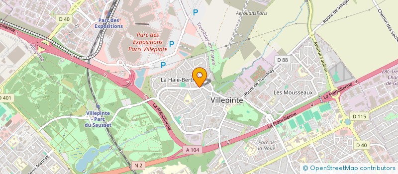 localisation de l'entreprise TP LOC à VILLEPINTE