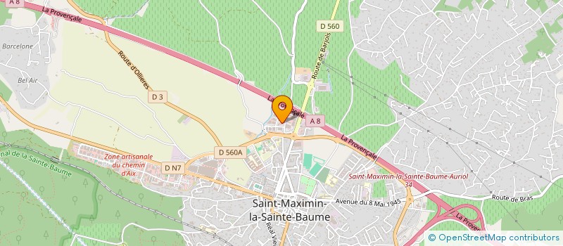 localisation de l'entreprise TP OPTIQUE à SAINT-MAXIMIN-LA-SAINTE-BAUME