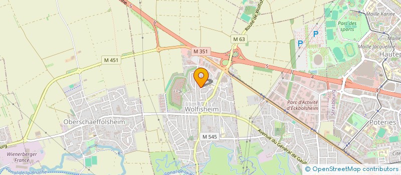 localisation de l'entreprise TP-R AMENAGEMENT  WOLFISHEIM