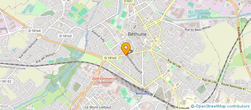 localisation de l'entreprise TP RENOVATION à BETHUNE