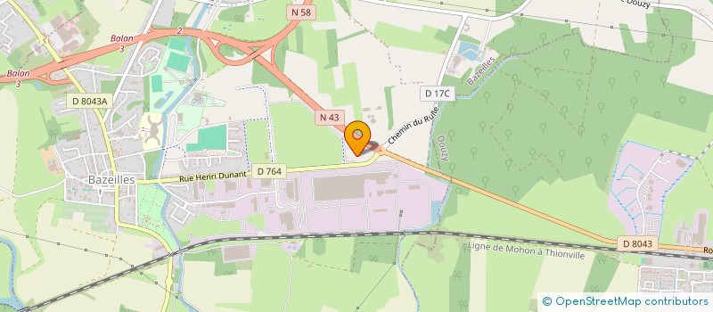 localisation de l'entreprise TP RESEAUX  BAZEILLES