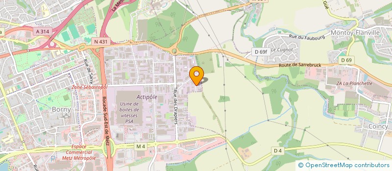 localisation de l'entreprise TP ROC  METZ