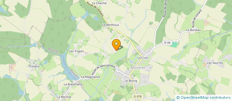 localisation de l'entreprise TP SERVICE SARL  MONTRET