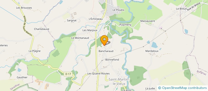 localisation de l'entreprise TP SERVICES 87  SAINT-MARTIN-LE-VIEUX