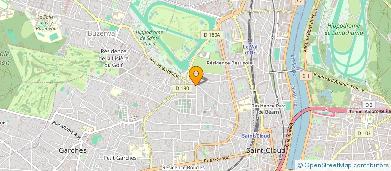 localisation de l'entreprise TP'UP 92 à SAINT-CLOUD
