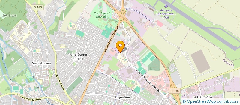 localisation de l'entreprise TP2I  BEAUVAIS