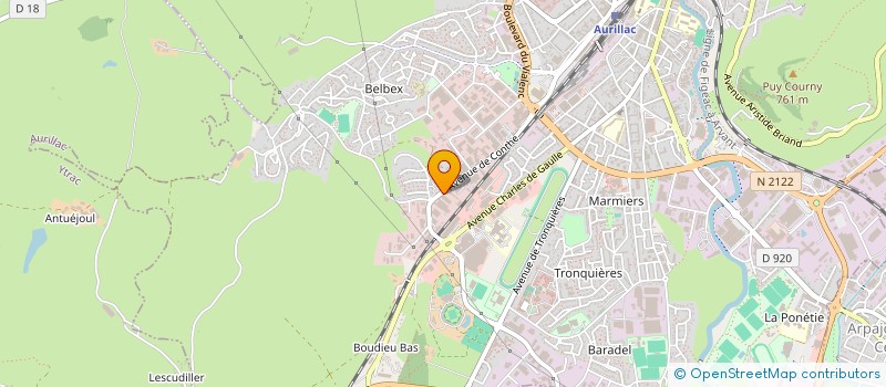 localisation de l'entreprise TPC à AURILLAC