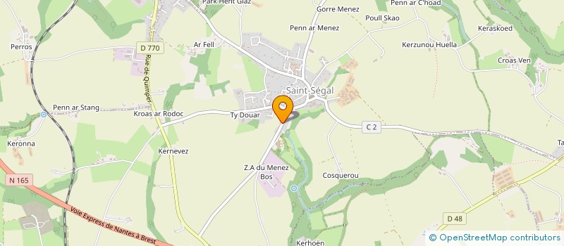 localisation de l'entreprise TPES - TRAVAUX PUBLICS ENERGIES SERVICES  SAINT-SEGAL