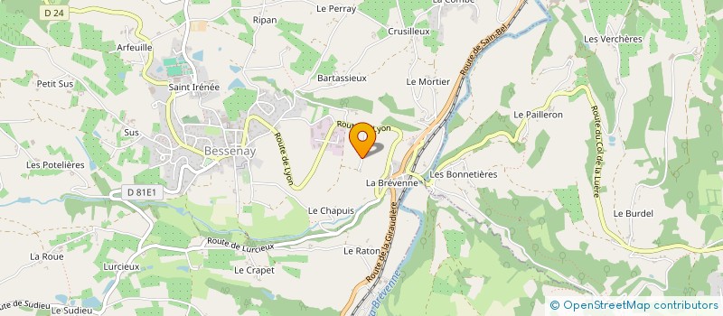 localisation de l'entreprise TPEV à BESSENAY