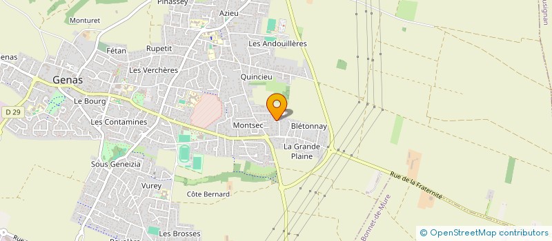 localisation de l'entreprise TPF à GENAS