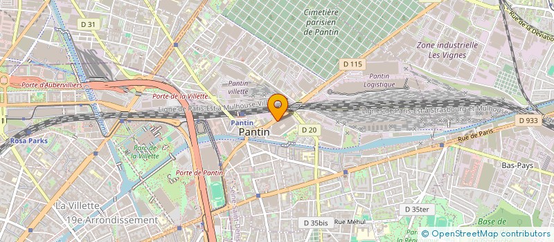 localisation de l'entreprise TPF à PANTIN