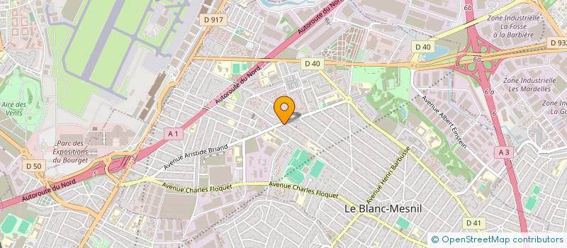 localisation de l'entreprise TPF BATIMENT à LE BLANC-MESNIL
