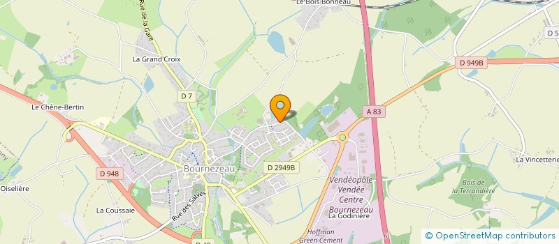 localisation de l'entreprise TPF FAIVRE à BOURNEZEAU