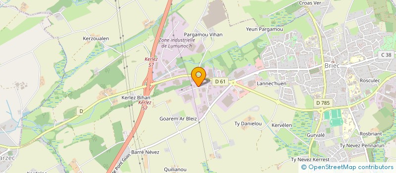 localisation de l'entreprise TPG 18  BRIEC