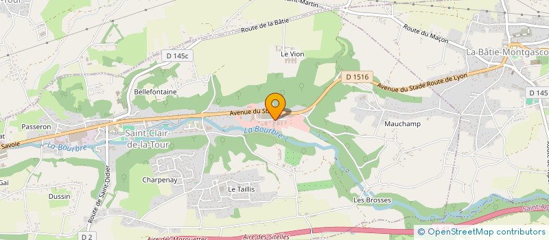 localisation de l'entreprise TPG 23  SAINT-CLAIR-DE-LA-TOUR