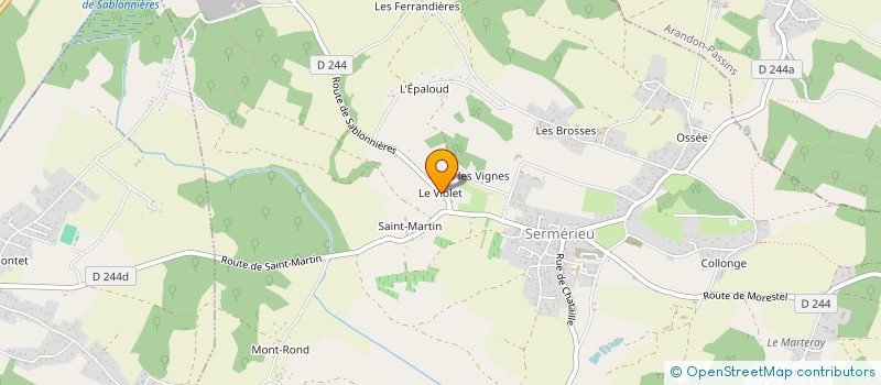 localisation de l'entreprise TPL RHONE ALPES à SERMERIEU