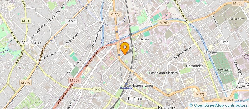 localisation de l'entreprise TQT-ACKA  ROUBAIX