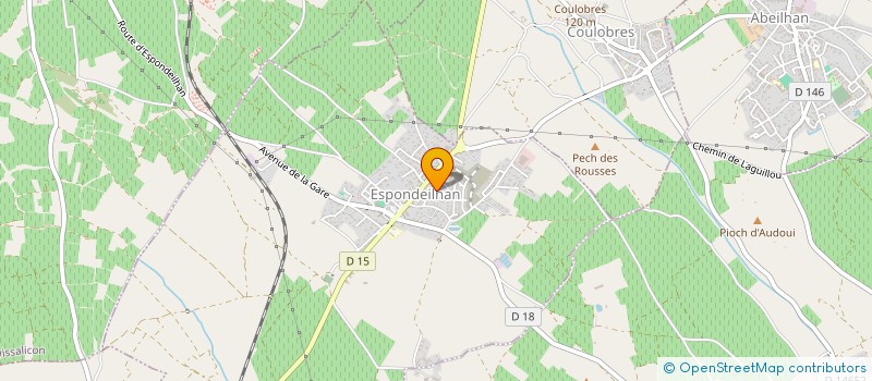 localisation de l'entreprise TR PRESTATIONS à ESPONDEILHAN