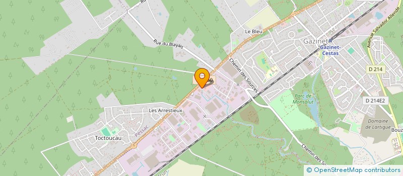 localisation de l'entreprise TR TP à CESTAS