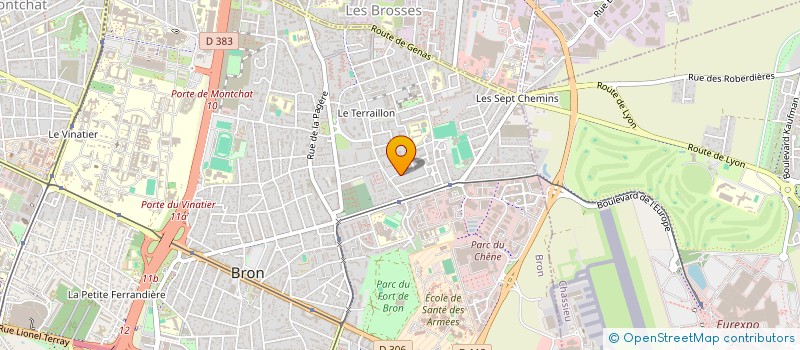 localisation de l'entreprise TRA à BRON