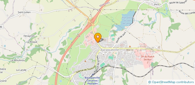 localisation de l'entreprise TRA  BARAQUEVILLE