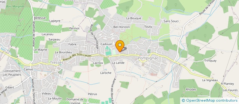 localisation de l'entreprise TRA'JET  POMPIGNAC