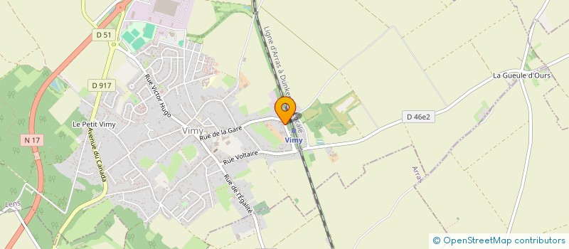 localisation de l'entreprise TRABECO à VIMY
