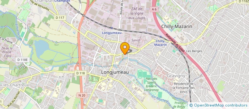 localisation de l'entreprise TRABINVEST à LONGJUMEAU