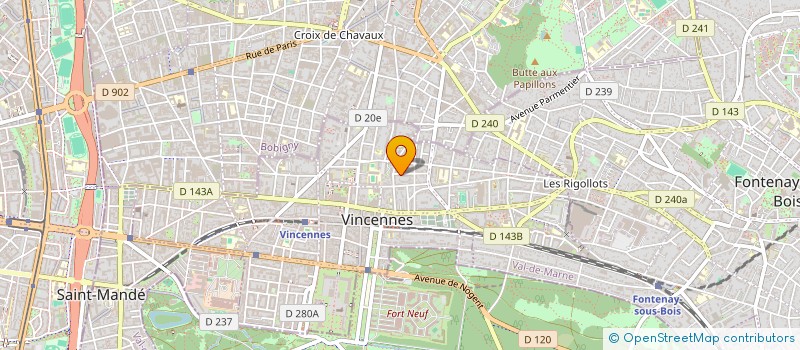 localisation de l'entreprise TRACE TEXTES RECITS DE VIE ATELIERS CREATIONS ECRITURES  VINCENNES
