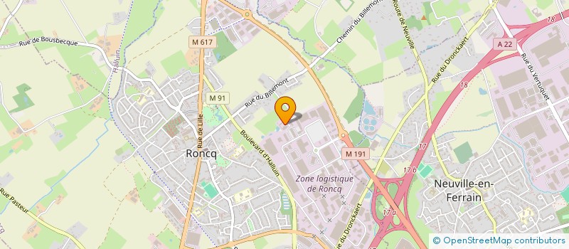 localisation de l'entreprise TRACKER à RONCQ
