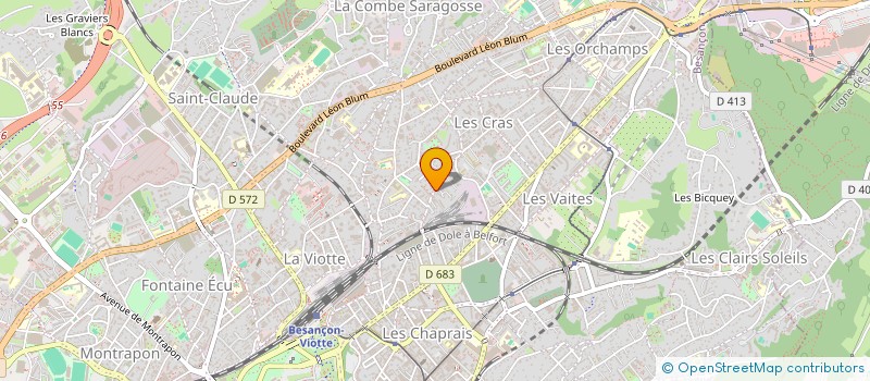 localisation de l'entreprise TRACKS MUSIC BESANCON (T.M.B.)  BESANCON