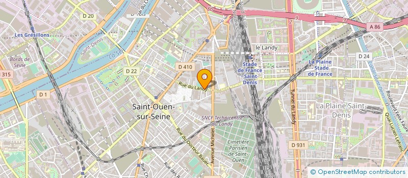 localisation de l'entreprise TRACOM à SAINT-OUEN-SUR-SEINE
