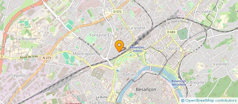 localisation de l'entreprise TRACOR FRANCE à BESANCON