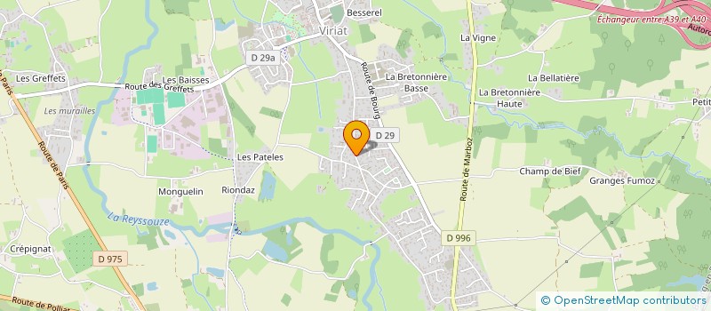 localisation de l'entreprise TRADESTONE à VIRIAT