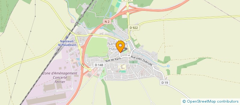 localisation de l'entreprise TRADI 2000 à NANTEUIL-LE-HAUDOUIN