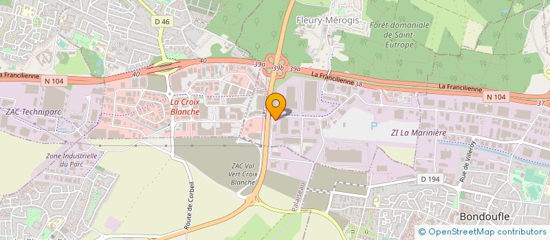 localisation de l'entreprise TRADI ART CONSTRUCTION à FLEURY-MEROGIS