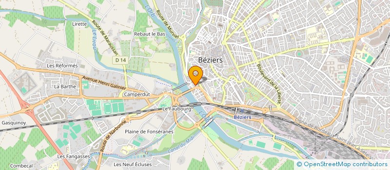 localisation de l'entreprise TRADI BAT  BEZIERS