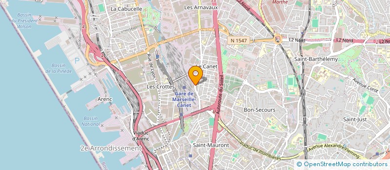 localisation de l'entreprise TRADI BTP à MARSEILLE