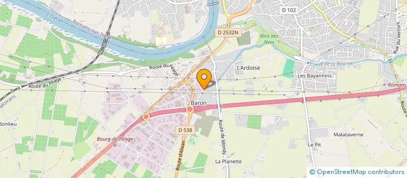 localisation de l'entreprise TRADI-CHARPENTE à BOURG-DE-PEAGE