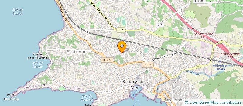 localisation de l'entreprise TRADI-CONSTRUCTION à SANARY-SUR-MER