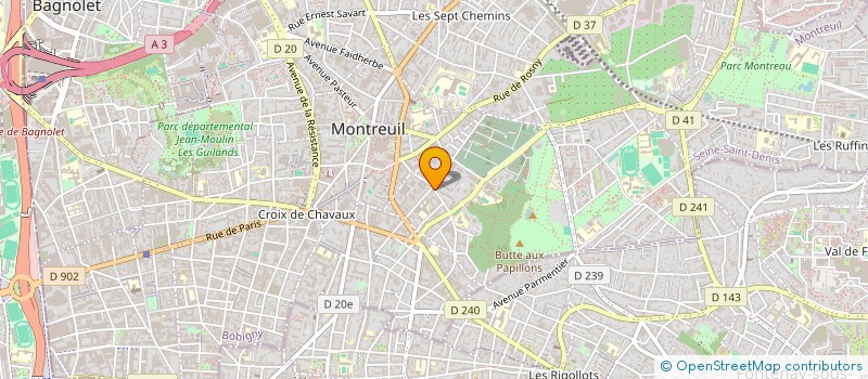 localisation de l'entreprise TRADI COUVERTURE à MONTREUIL