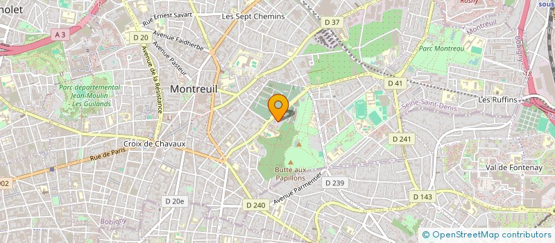 localisation de l'entreprise TRADI HABITAT FR à MONTREUIL
