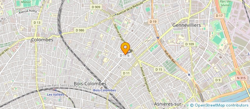 localisation de l'entreprise TRADIBAT à BOIS-COLOMBES