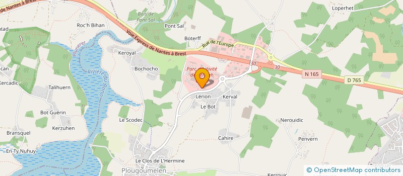 localisation de l'entreprise TRADIBAT 56  PLOUGOUMELEN