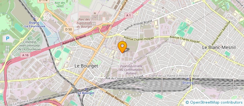 localisation de l'entreprise TRADING DIFFUSION à LE BOURGET