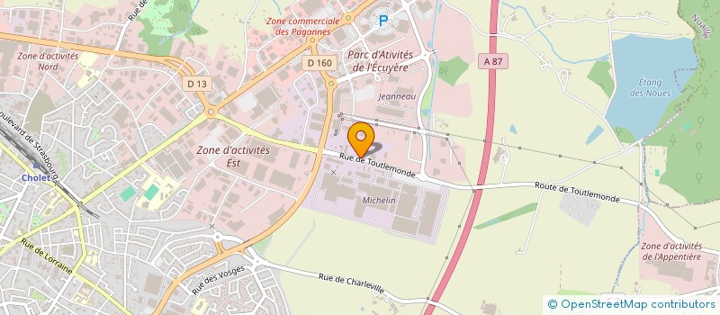 localisation de l'entreprise TRADIS à CHOLET