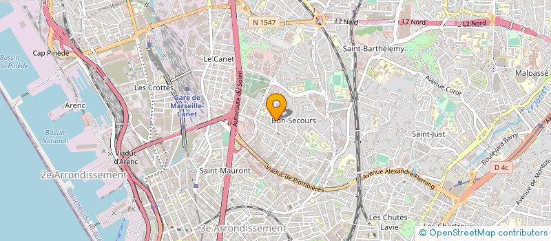 localisation de l'entreprise TRADISUN TOITURES à MARSEILLE