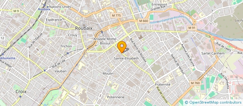 localisation de l'entreprise TRADITION FRANCAISE  ROUBAIX