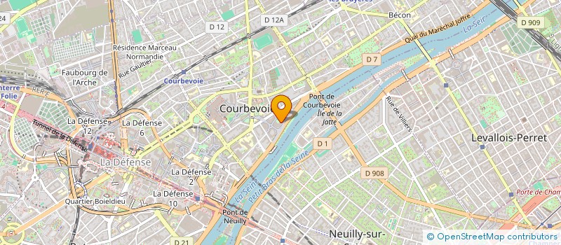 localisation de l'entreprise TRADITIONAL DESIGN BY ATENA à COURBEVOIE