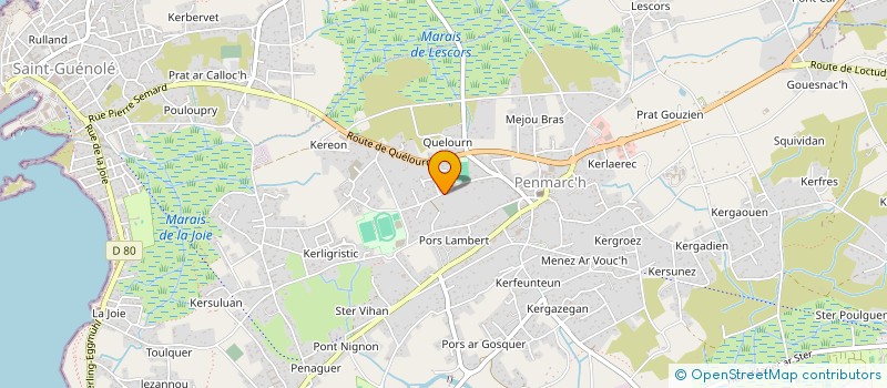 localisation de l'entreprise TRAEZH GWENN à PENMARCH